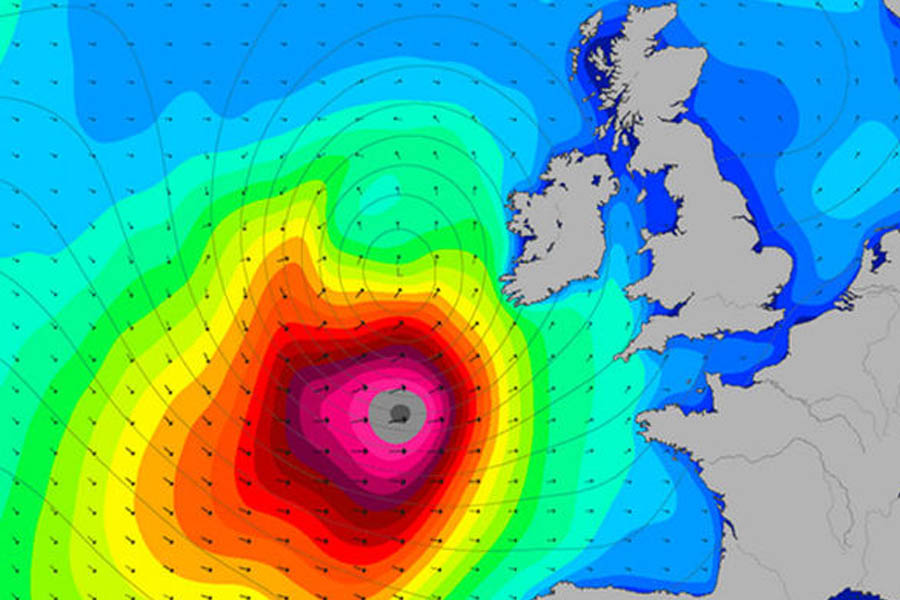 Storm Brian Weather Map