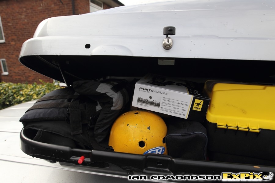 Inside the Kamei roofbox